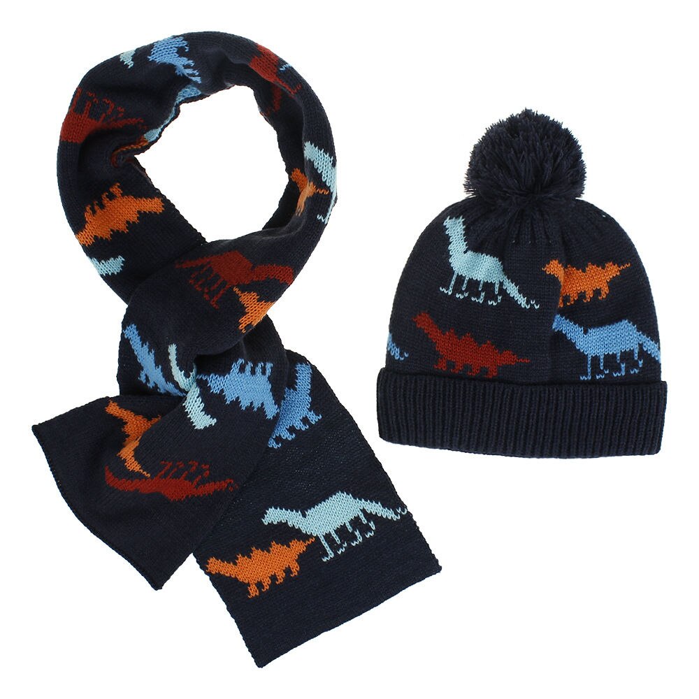 Kind winter gestrickte hut set Kinder pom pom hut mit schal Jungen mädchen winter warme mütze mit schal set Weichen warme kappe H236D