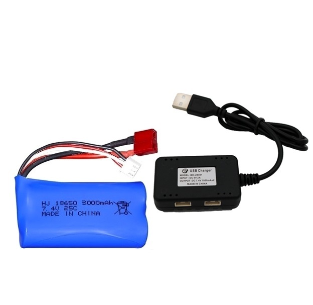 Batterie Pour Wltoys 144001 A959-B A969-B A979-B K929-B 12428 12423 10428 RC Voiture Pièces De Rechange 18650 2S 7.4V 3000mah lipo Batterie: rosé Gris