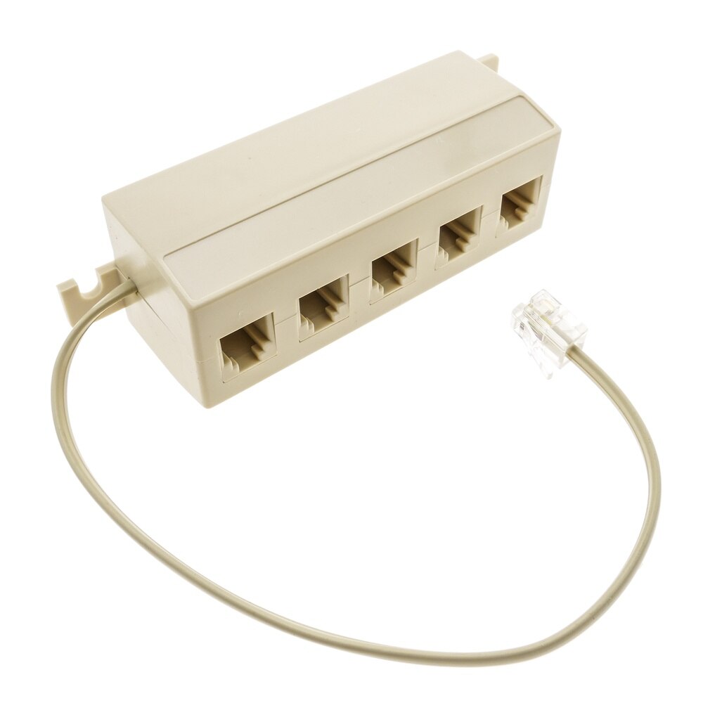 BeMatik-Multiplikator RJ11 Kabel 20cm (1 RJ11-M zu 5 RJ11-H)