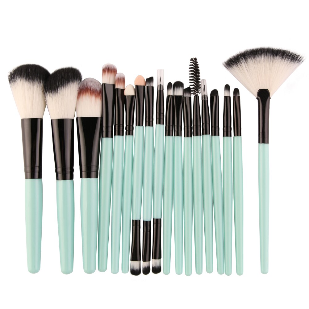 Maage 22/20/18 stuks make-up kwastenset oogschaduw wenkbrauw eyeliner kwast meerkleurig nylon haar plastic handvat: 11