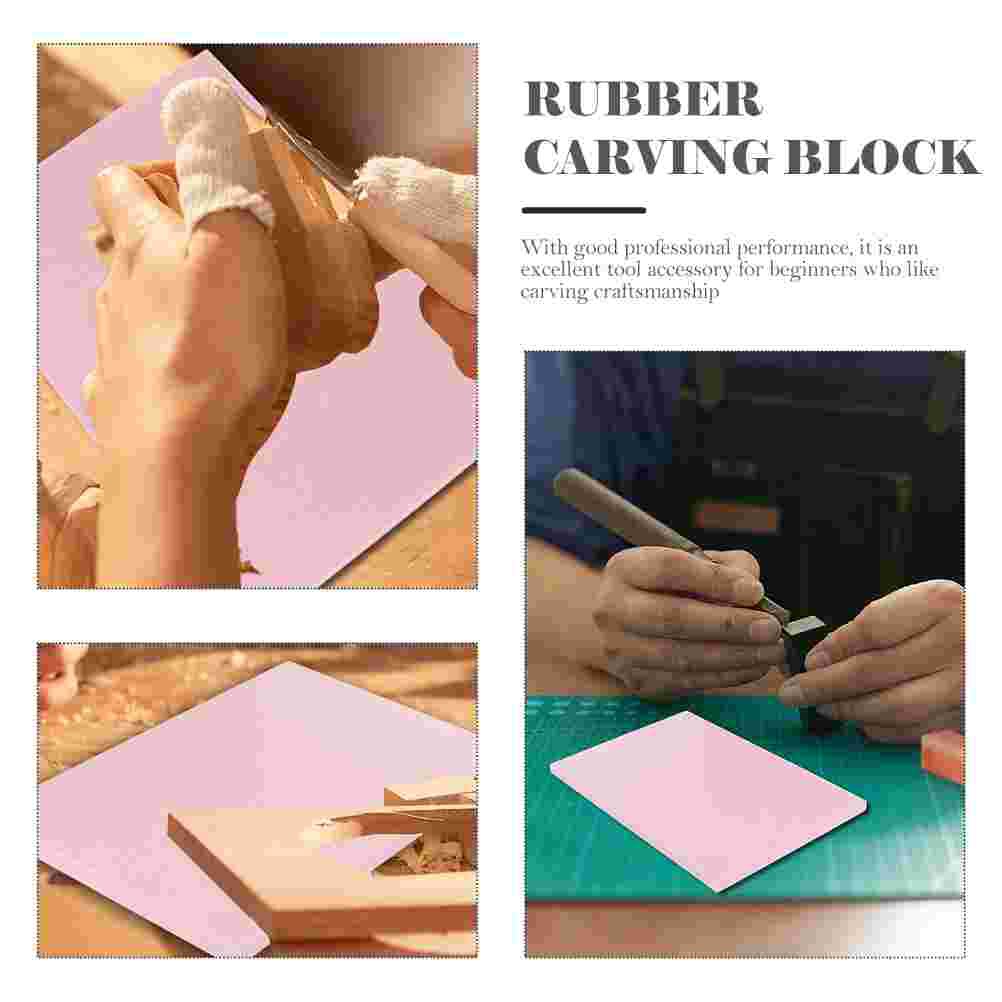 2 Pcs DIY Rubber Carving Blocks DIY Rubber Stamp Blocks Rubber Crafts Material