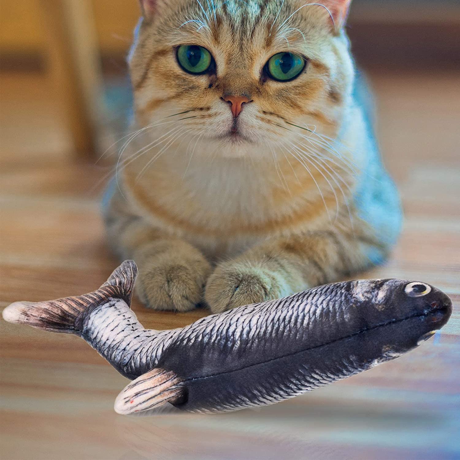 Electric Fish Catnip Toy Simulation Fish Funny Cat Jumping Fish Suitable for Indoor Cat Interactive Mobile Bouncing Fish Cat Toy