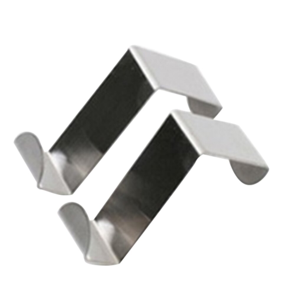 2 Pcs/Set Stainless Steel Door Hooks Over Cabinet Drawer Room Door Hook Kitchen Bathroom Hanger Hook Coat Clothes Hook