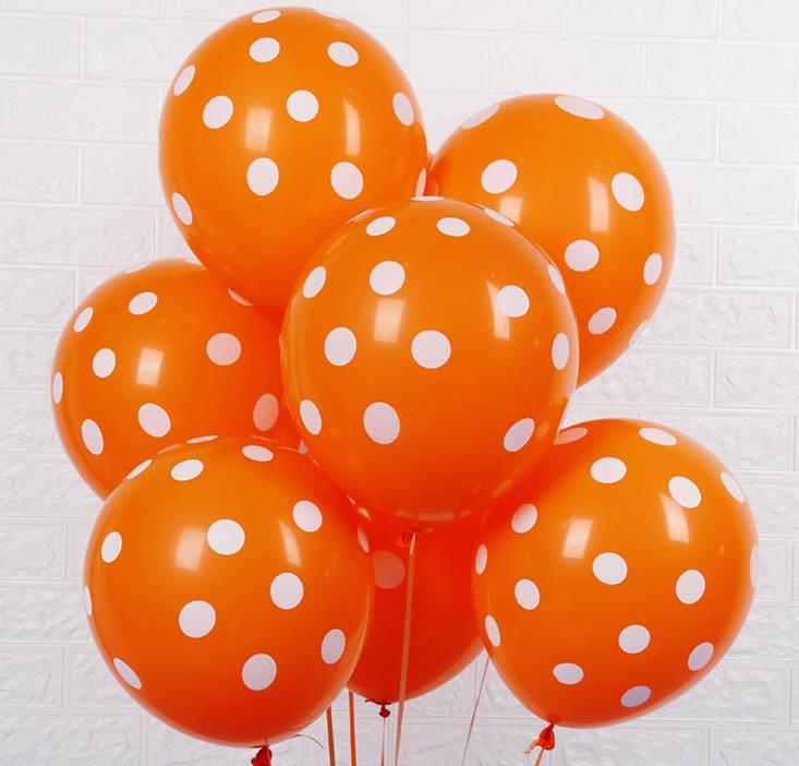 Happy halloween dag 16inch brief alfabet folie ballon orange zwarte stip latex ballon halloween dag party decoratie