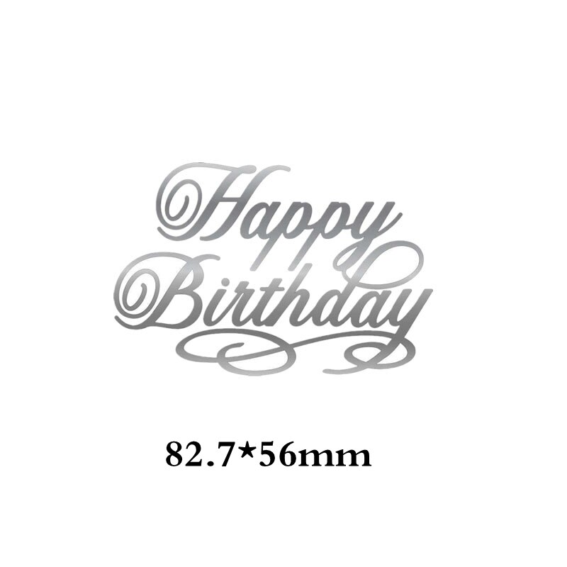 Word Letter Collection Metal Cutting Dies Stencil For Diy Scrapbooking Paper Cards Crafts Emobossing Decorationg Newest: 6 happy birthday