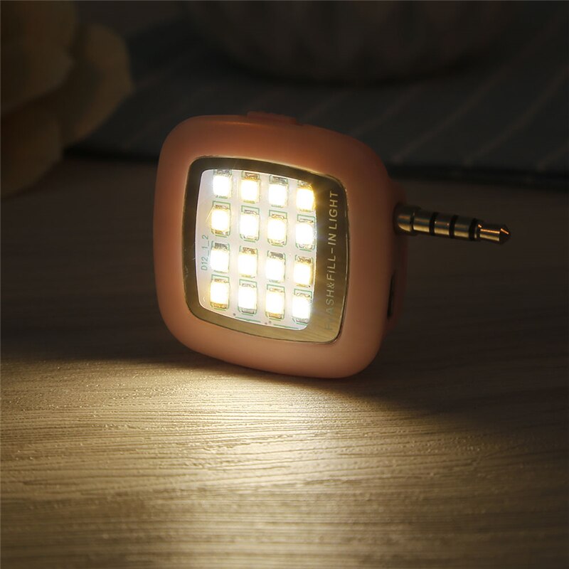 high performance Portable 16 LED Selfie Flash Fill Flash Light for Samsung HUAWEI iPhone Smartphone