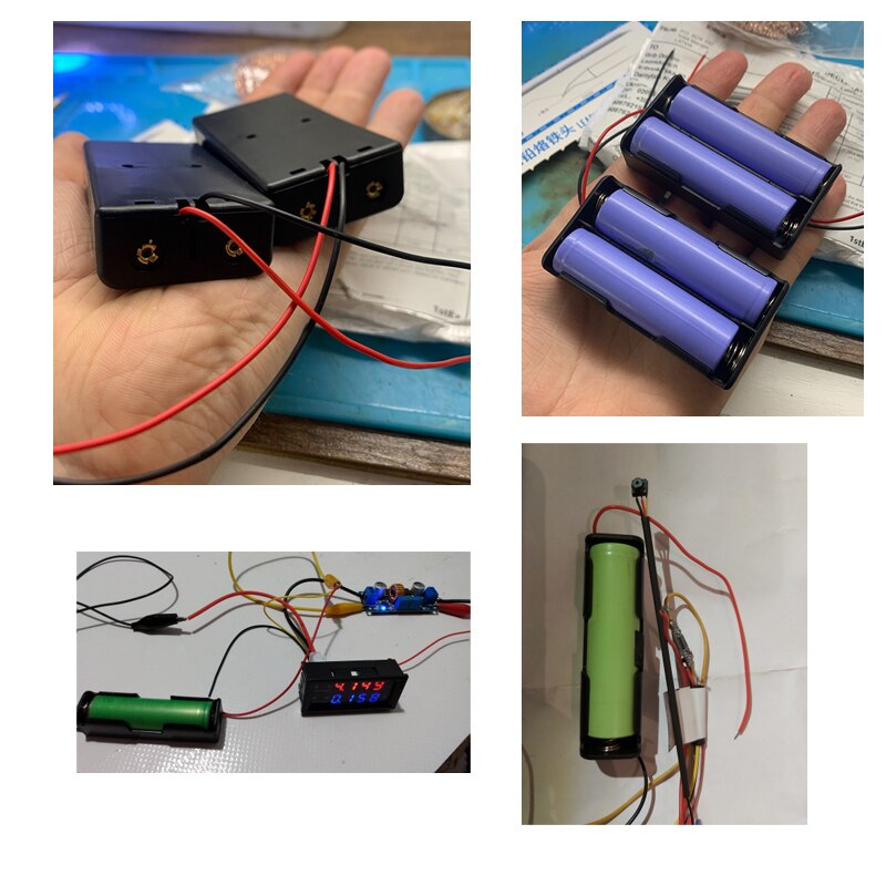 Novo plástico 18650 caixa de armazenamento da bateria caso 1 2 3 4 slot maneira diy baterias clipe titular recipiente com fio chumbo para 18650 bateria