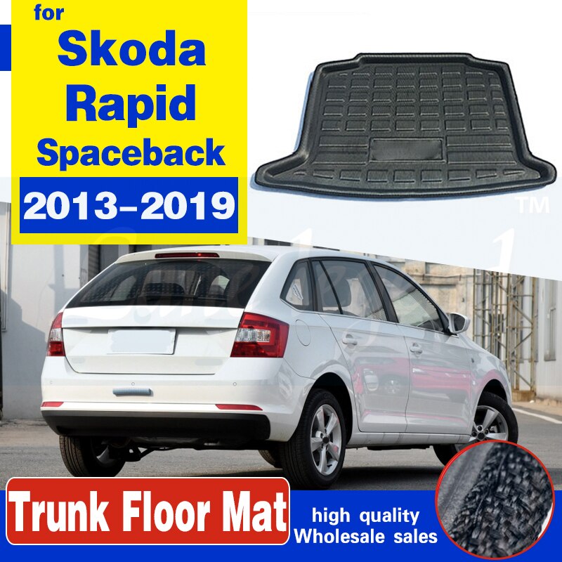 Apto para Skoda Octavia Spaceback Hatchback ~ trasero maletero bandeja Boot Liner de carga Mat Pad piso alfombra barro patada de a
