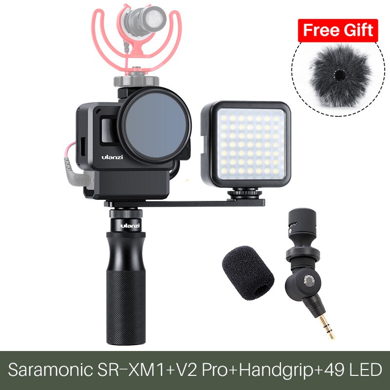 Saramonic sr -xm1 3.5mm trådløs mikrofon gopro vlog videomikrofon til gopro helt 7 6 5 dslr kameraer dji osmo handling osmo lomme