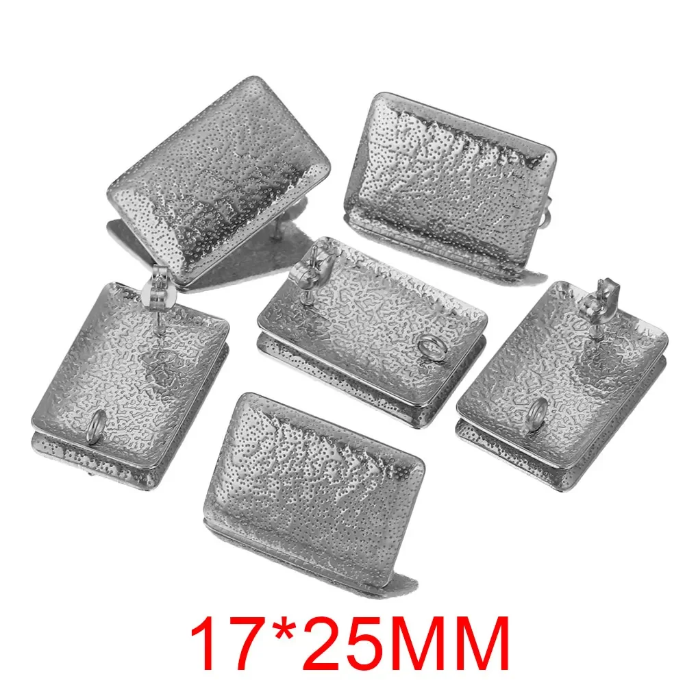 10 stks Rvs Ster Ovaal Hart Oorbel Basis Connector voor Oorbellen Post Terug voor DIY Sieraden Maken Benodigdheden: YELLOW