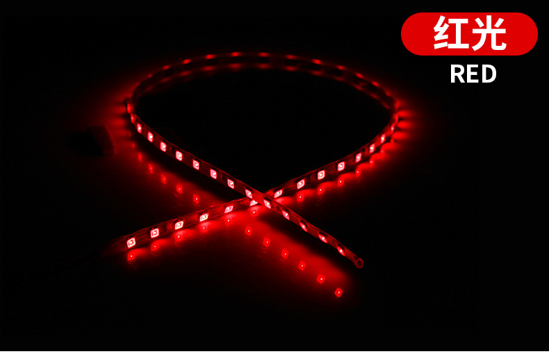 12V Universele Auto Led Decoratieve 45Cm Strip Verlichting Motorfiets Decoratie Led Bar Auto Interieur Ambient Sfeer Strip Verlichting: Crystal Blue