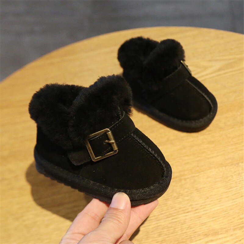 AOGT Warme Baby Winter Schuhe Kleinkind Kleinkind Baumwolle Schuhe Weichen Bequemen Schnalle Dekoration Plüsch Knöchel Baby Schnee Stiefel