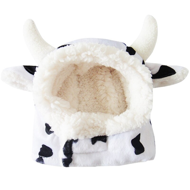 Funny Pet Hoed Hond Kat Cap Mooie Cartoon Koe Vormige Kitten Kat Kostuum Hoofdband Pluche Puppy Cosplay Hoofddeksels Hond Accessoires