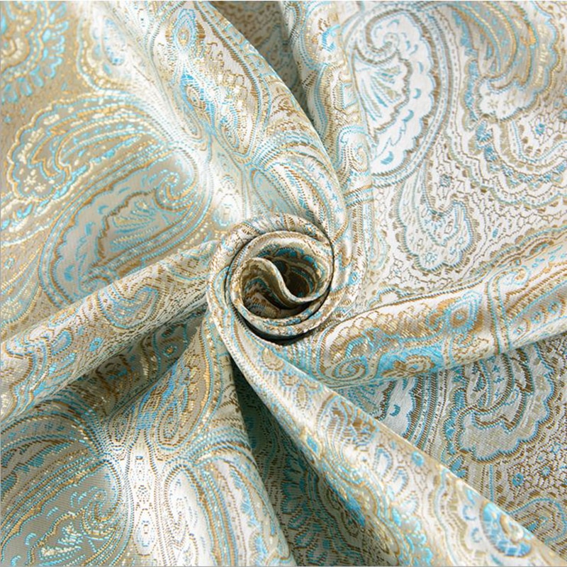 Tela de brocado de Jacquard metálico de estilo japonés de 114x100 cm, tela teñida de hilo de Jacquard 3D para ropa, ropa de cama, bolsa, cortina