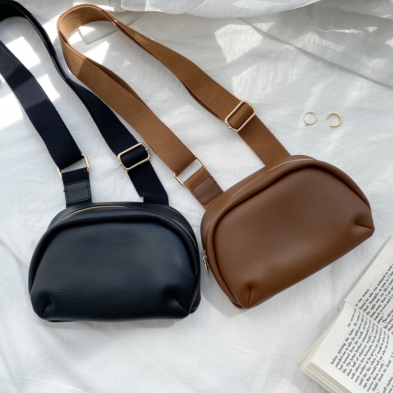 Jednokolorowe małe torebki damskie Hobos wysokiej jakości PU skóra miękka damska torba na ramię japonia kobieta torebka na telefon przekładana hurtowo