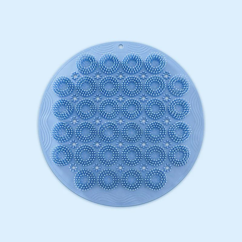 Lichaamsexfoliërende massageborstel Badkamer Antislip douchemat Rugmassageborstel Siliconen voetwas Lichaamsreiniging Badgereedschap: Black