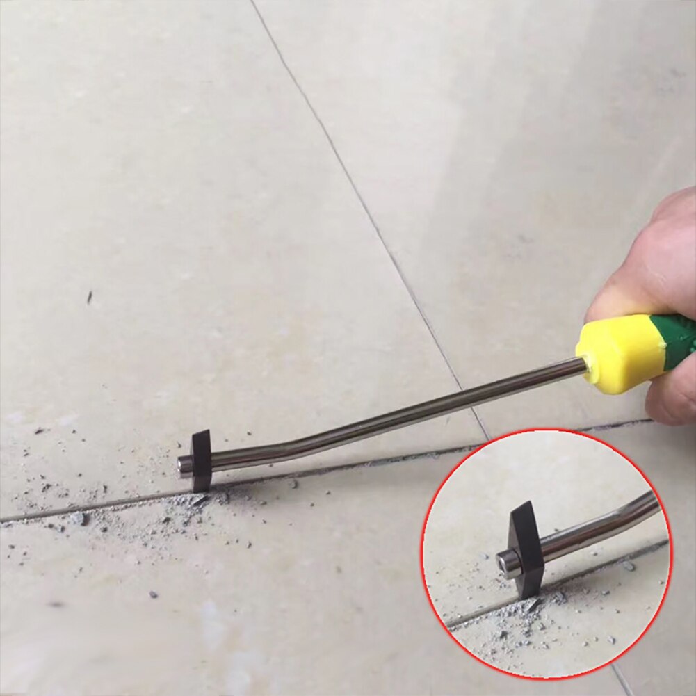 Tegel Naad Cement Reiniging Remover Keramische Hoek Kloof Vloer Muur Grout Cleaner Gebogen Boor Bouw Handgereedschap #20