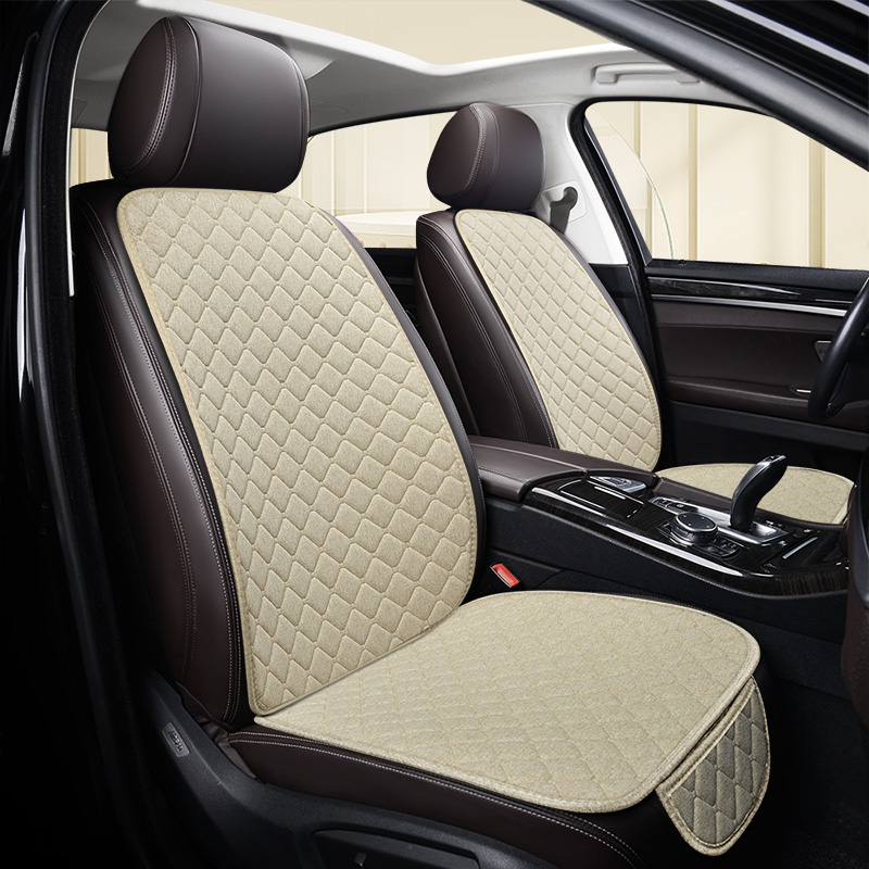 Breathable fabric fabric linen car seat cover Four Seasons General Motors seat cover cushion car seat protection pad car interio