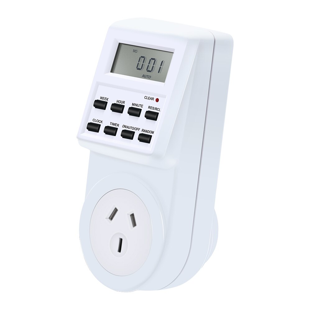 Timer Switch EU AU US BR UK Plug Socket Power Electrical Weekly 7Day Programmable Wall Digital Plug-in 250V 120V 230V: AU Plug