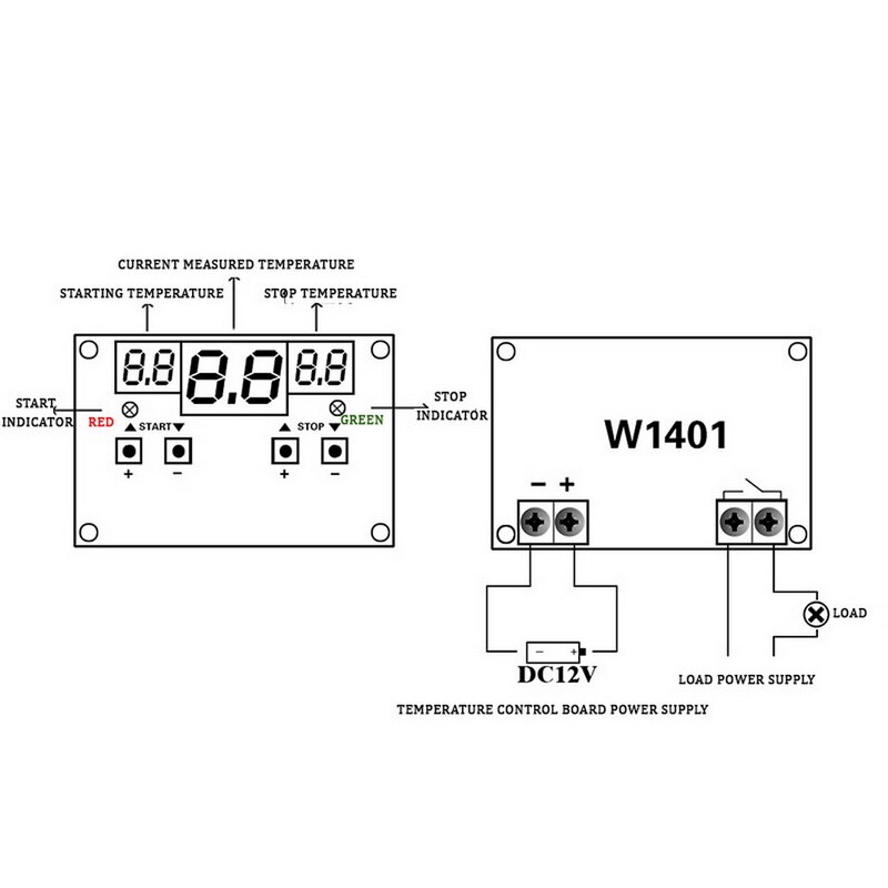 Xh -w1401 intelligent digital termostat temperaturkontrol-sensormodul med ntc-sensor