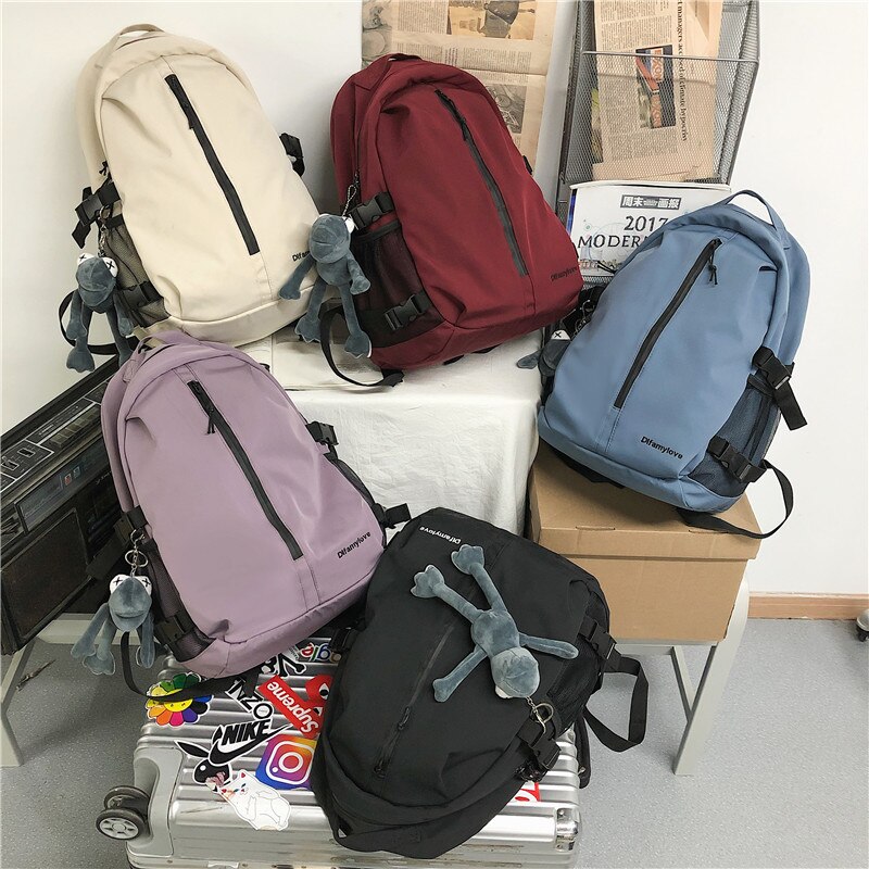 Women Trendy Backpack Waterproof Nylon Female School Bag College Book Lady Laptop Backpack Girl Student Bag Travel