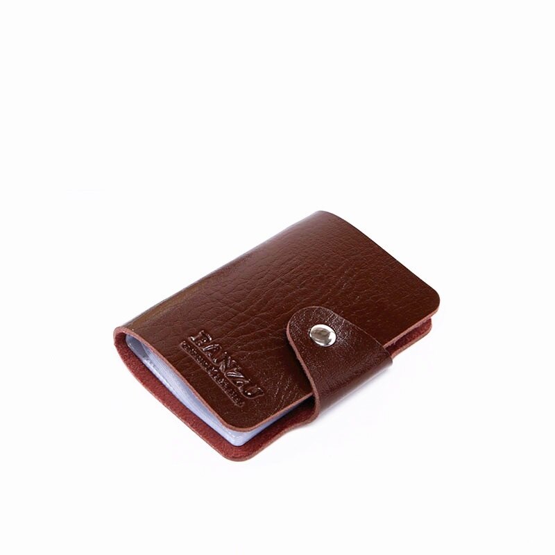 Unisex Pu Leather Credit Card Holder / Case Kaarthouder Portemonnee Visitekaartje Pakket Dikker 10 Bits Id Credit kaart Pak.: Brown