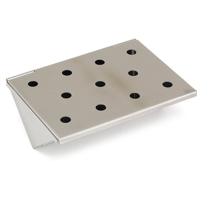 Boîte de fumeur pour Grill à gaz en forme de V, en acier inoxydable, pour BBQ court, saveur de jardin, copeaux de bois, accessoires de Barbecue, 6.14 pouces: 1pcs Smoker