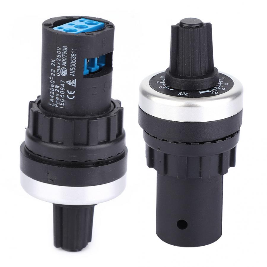 2K Potentiometer LA42DWQ Hoge Nauwkeurigheid Variabele Snelheid Verstelbare Enkele Cirkel Potentiometer 22Mm 2K Potentiometer