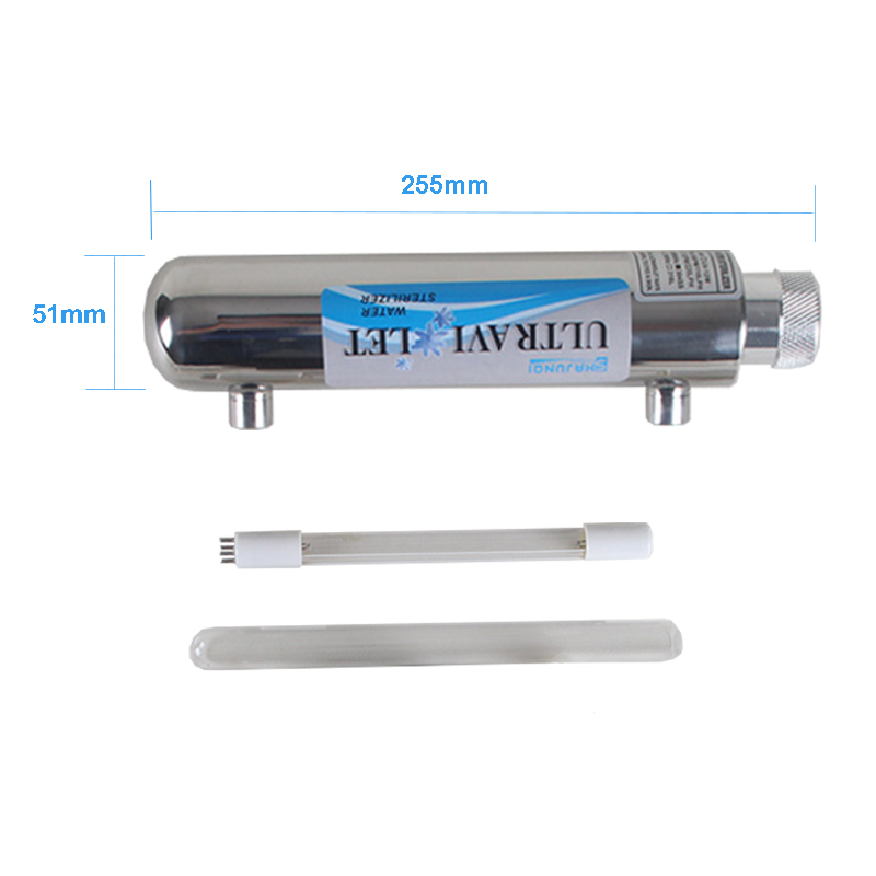 6W Stainless steel 1GPM Ultra Violet Water Purifier Sterilizer tap water UV filter sterilization With Lamp Tube