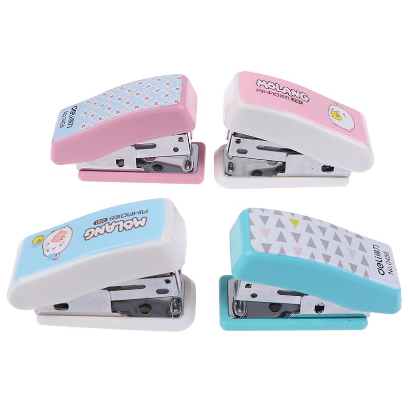 1 Pcs Cartoon Mini Stapler Set Office School Supplies Staionery Paper Clip Binding Binder Book Sewer