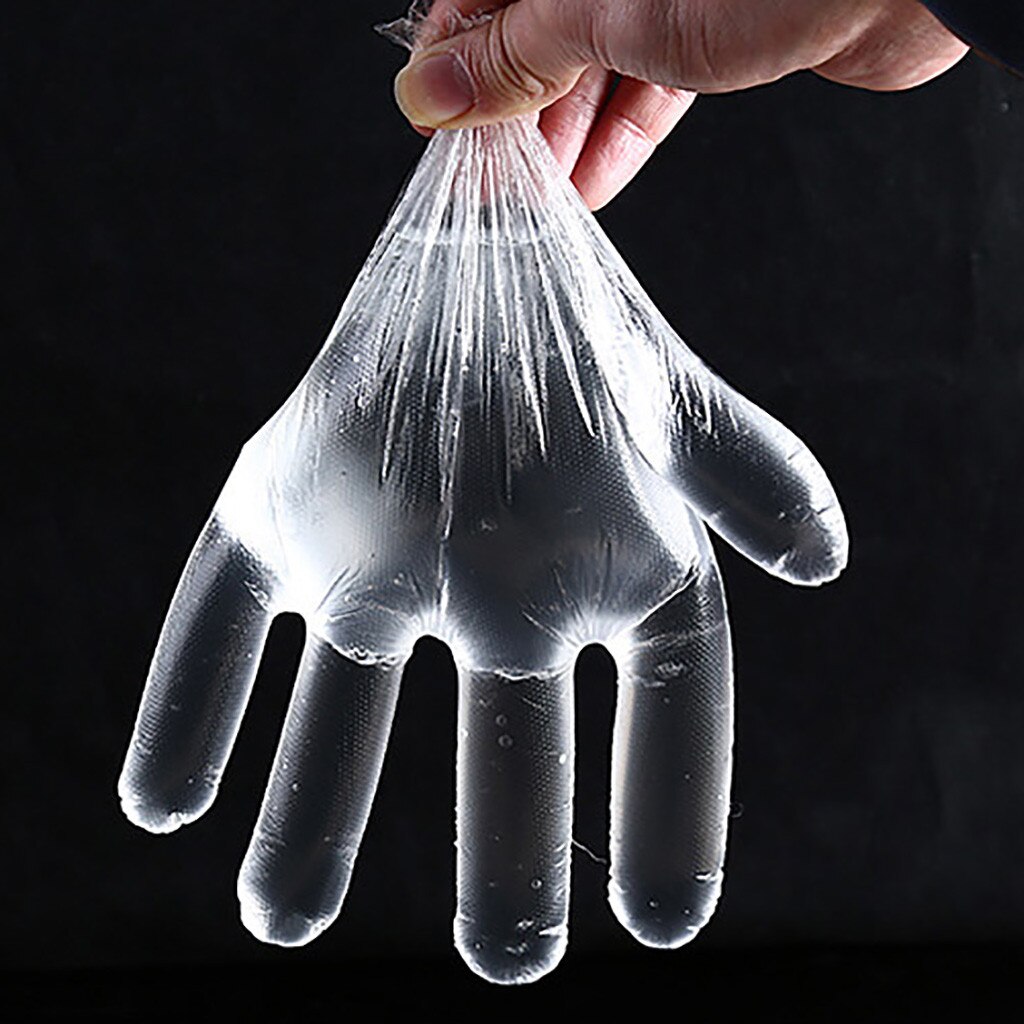 200 Stks/doos Desechables Guantes Transparante Plastic Wegwerphandschoenen Huishoudelijke Keuken Hygiëne Handschoenen Thuis Voedsel Bakken Tool