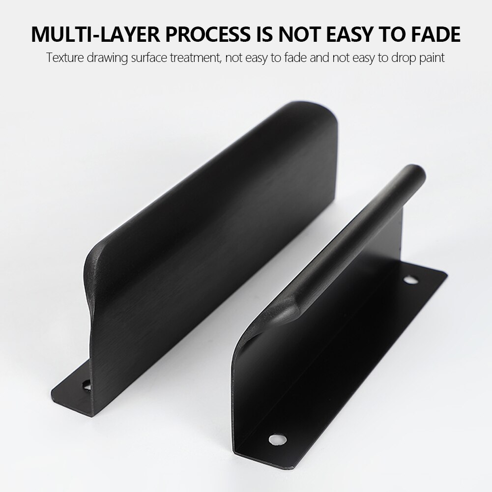 Goud Zwart Verborgen Kast Trekt Aluminium Keukenkastje Schuifladegrepen Knoppen Handvat Slaapkamer Hardware 8-40Cm