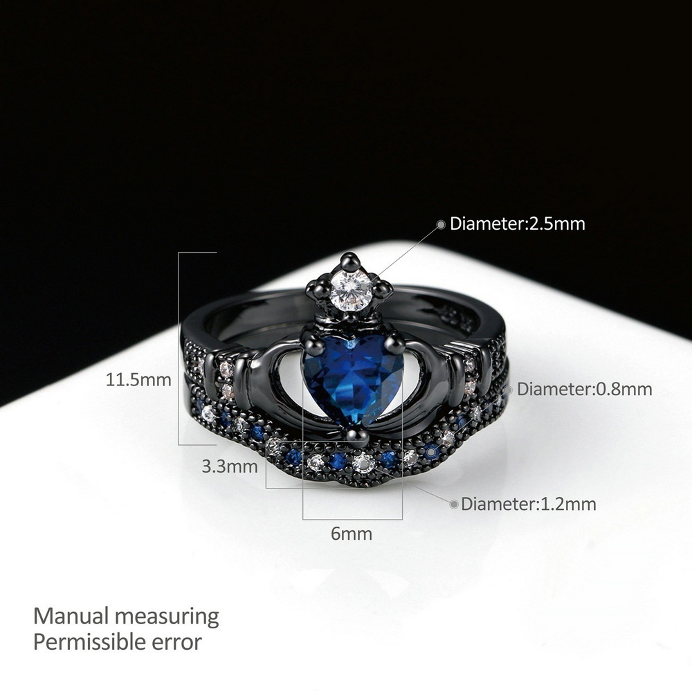 Classique charme Couple anneau hommes et femmes en acier inoxydable amoureux anneaux ensembles pour les filles saint valentin de mariage