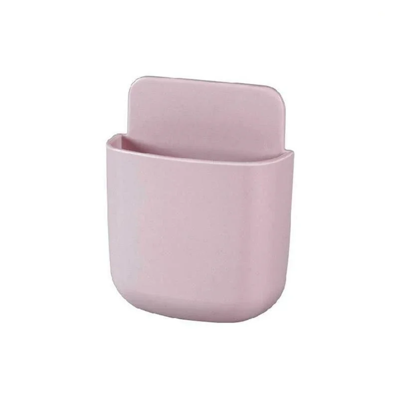 Home Office Wall Mounted Self-adhesive Storage Box For Air Conditioner TV Remote Control Mobile Phone Holder Pen Organizer: Dark Grey