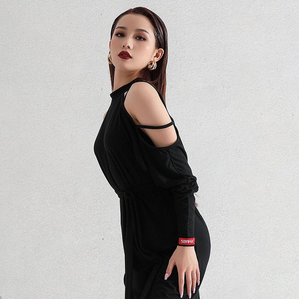 Bare Shoulder and Callor Latin Dance Dress Women Dancing Performance Dress Ballroom Samba Tango L9698