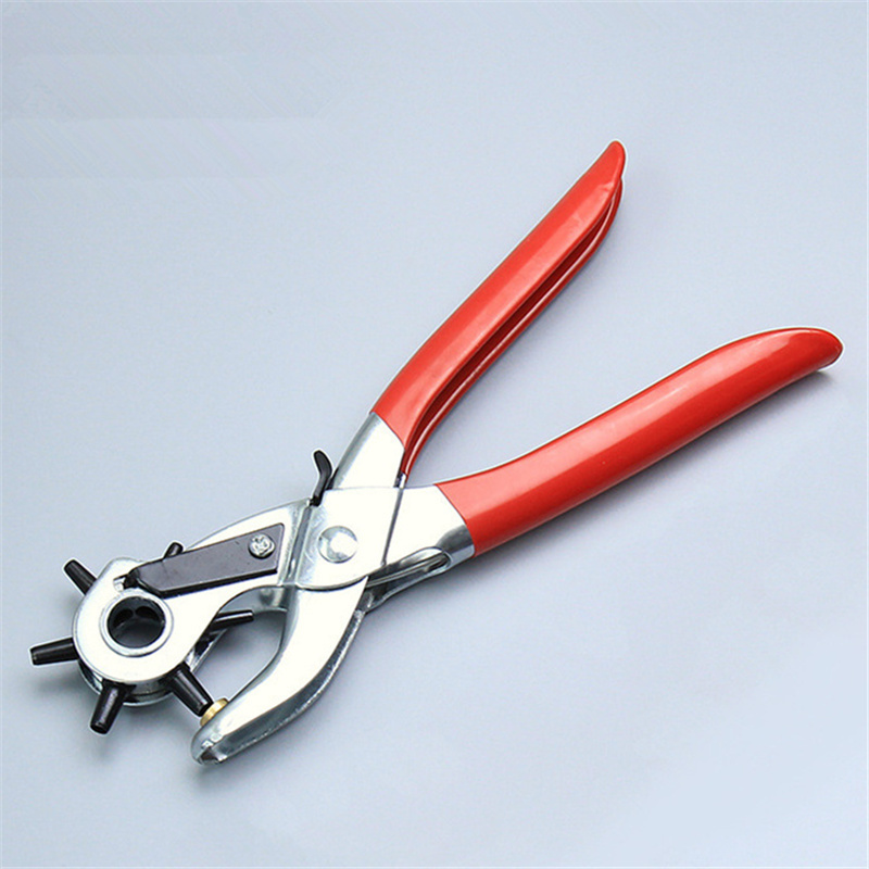 Perforadora de papel de cuero para cinturones, alicates de costura, perforadora de ojal, banda de reloj, herramientas de artesanía de cuero