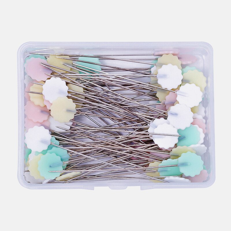 100Pcs Stainless Steel Dressmaking Pins Embroidery Patchwork Pins Accessories Tools Sewing Marker Needle DIY Sewing Accessories: 7 / 50Pcs