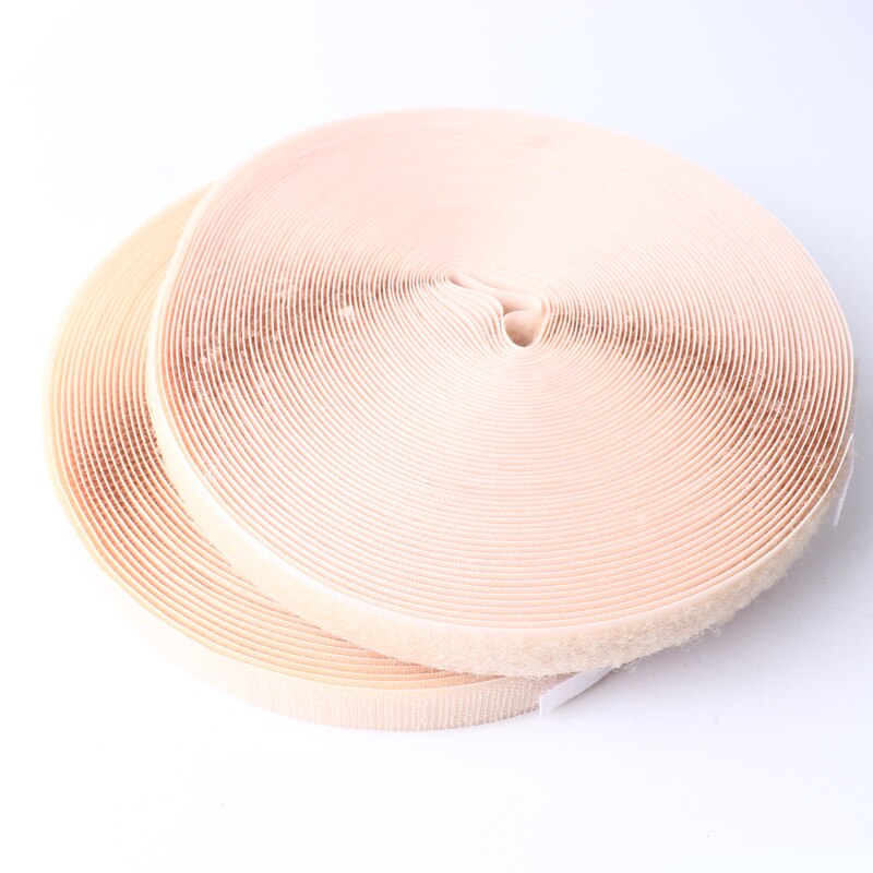 20Mm Self-Adhesive Velcro Color Hook and Loop Self-Adhesive Buckle Belt Clothing Backpack Diy Hand-Sewn Jewelry Accessories 2M: Beige  2m