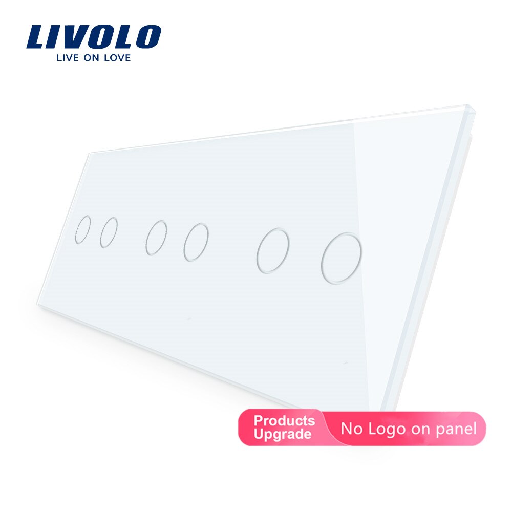 Livolo Parel Kristal Glas Voor Diy Switch,223Mm * 80Mm, Eu Standaard Glazen Plaat, triple Glas Panel,C7-C2/C2/C2-11/12/13/15: white