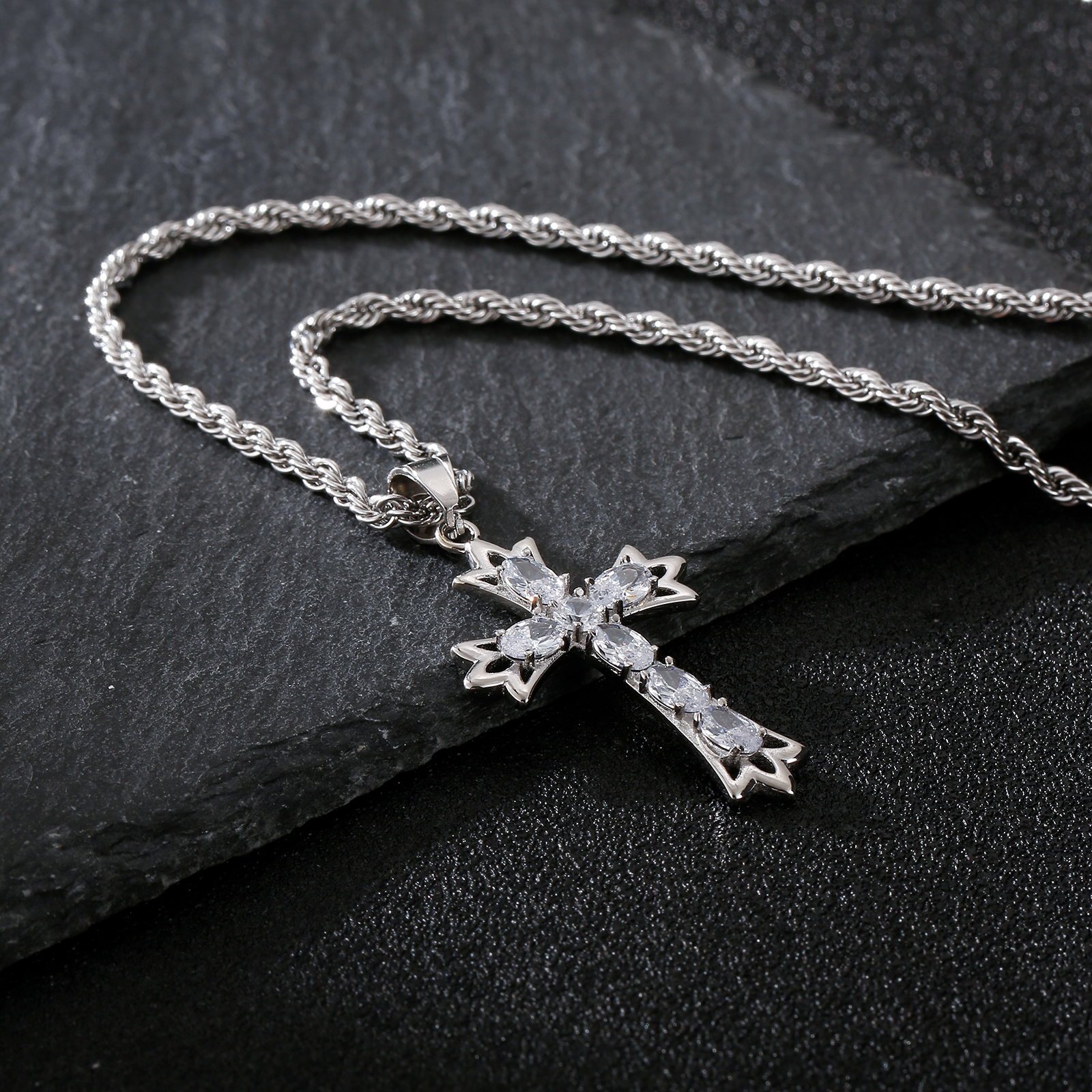 HaoYi Schnelle Und Furious Dominic Toretto Kreuz Halskette Für Männer Edelstahl Zirkon Schmuck Multi-stil Anhänger