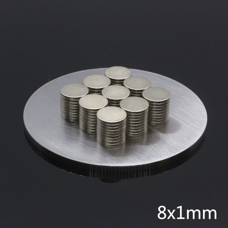8mmX1mm Strong Magnets 50 pics 8x1 magnet NdFeB Rare Earth For Crafts Models Fridge Sticking Small Round Magnet Home Decorations