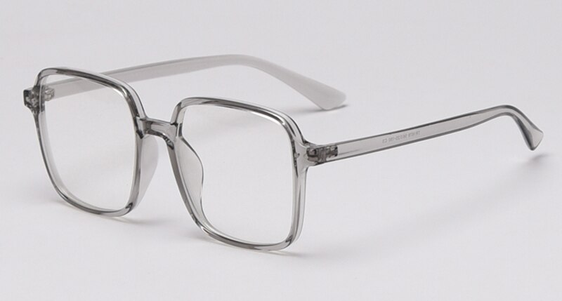 Peekaboo, gafas de protección para los ojos, montura cuadrada para ordenador para hombre TR90, gafas bloqueadoras de luz azul, gafas ópticas para mujer ultralivianas: grey with clear