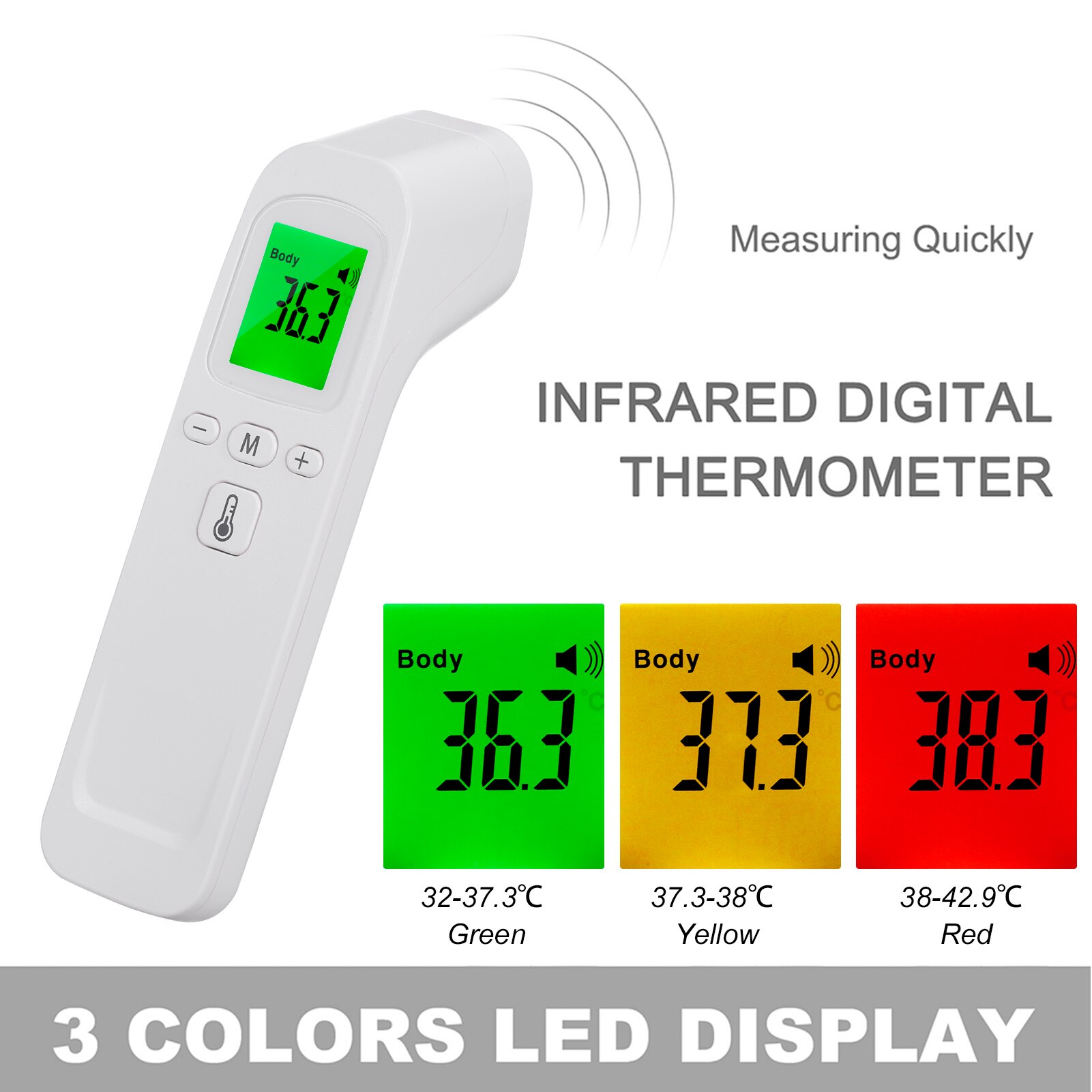 Não-contato termômetro febre termômetro infravermelho lcd display digital temperatura medida ferramentas ir termômetros para o bebê crianças: Type 3