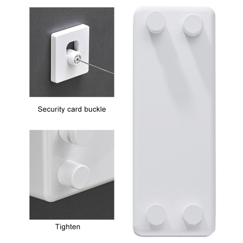 Telescopic Invisible Clothesline Free Punch Balcony Hotel Indoor Double-line Bathroom Home Retractable Clothes Rack