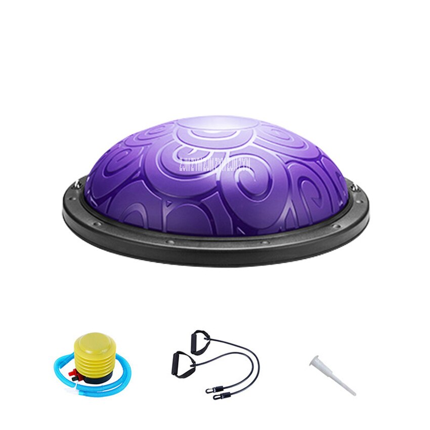 BOS46 46cm antidérapant Grain Yoga Balance balle Bosu balle épaisse demi Fitness balle anti-déflagrant Pilates Fitball vague vitesse balle: VIOLET