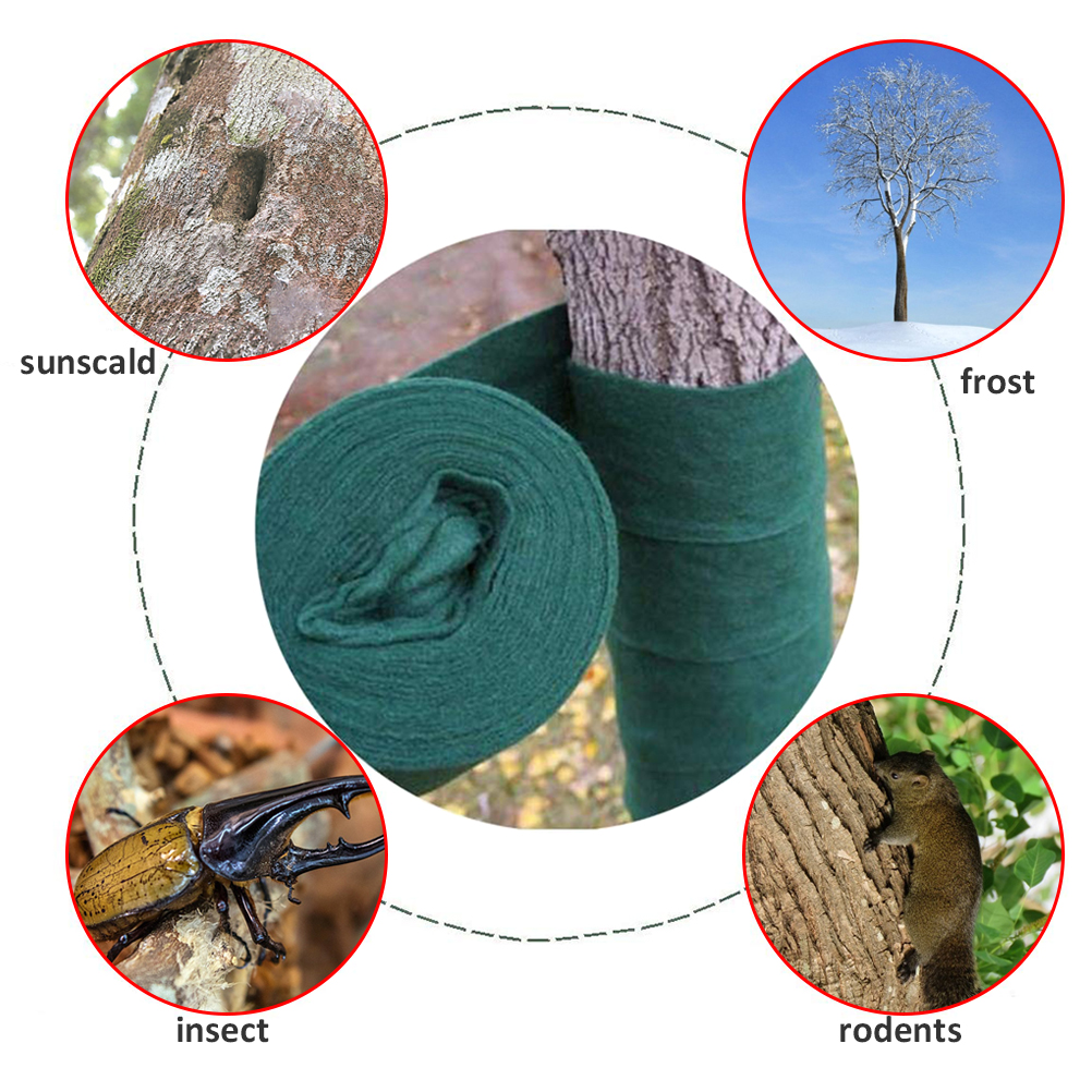12cm*20m Tree Wrap Breathable Fabric Tree Protector Outdoor Keep Warm Sunshade Moisturizing Bandage Cloth Tree Protector Wrap