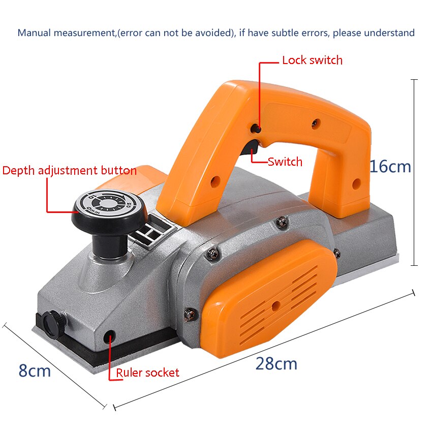 Multi-function Portable Woodworking Planer 2822 Woodworking Planer Woodworking Tools 980W 220v 50HZ 23000R / MIN