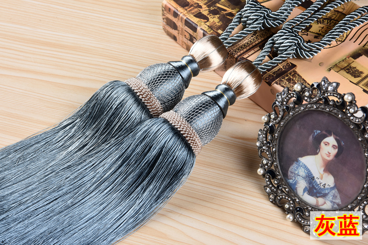 2 st europeisk stil guldhängande bollgardiner tofsar gardinbindningar bandage borstar gardintillbehör: 12