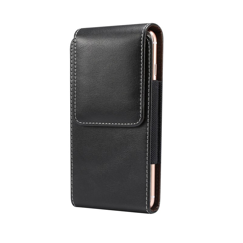 Phone Pouch for iPhone 6 7 8plus X XR XS Max 11 11pro Case Belt Clip Holster PU Leather Bag for Samsung S10 S9 S8 plus S7 Cover: 5.5 inch