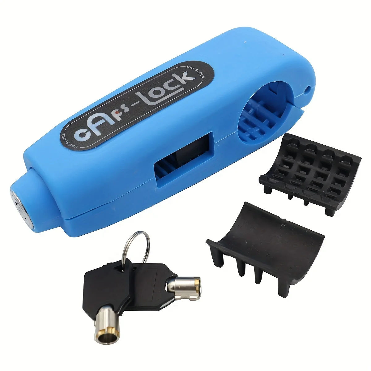 Cerradura para manillar de motocicleta, vehículo eléctrico, Scooter, bicicleta, seguro, antirrobo, acelerador, bloqueo de freno, accesorios para motocicleta: Azul